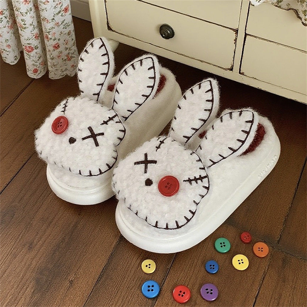 Women's Fashion Villain Rabbit Pirate Personality Cotton Slippers