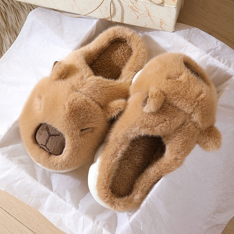 Family Of Three Plush Home Shoes Parent-child Winter Cute Capybara
