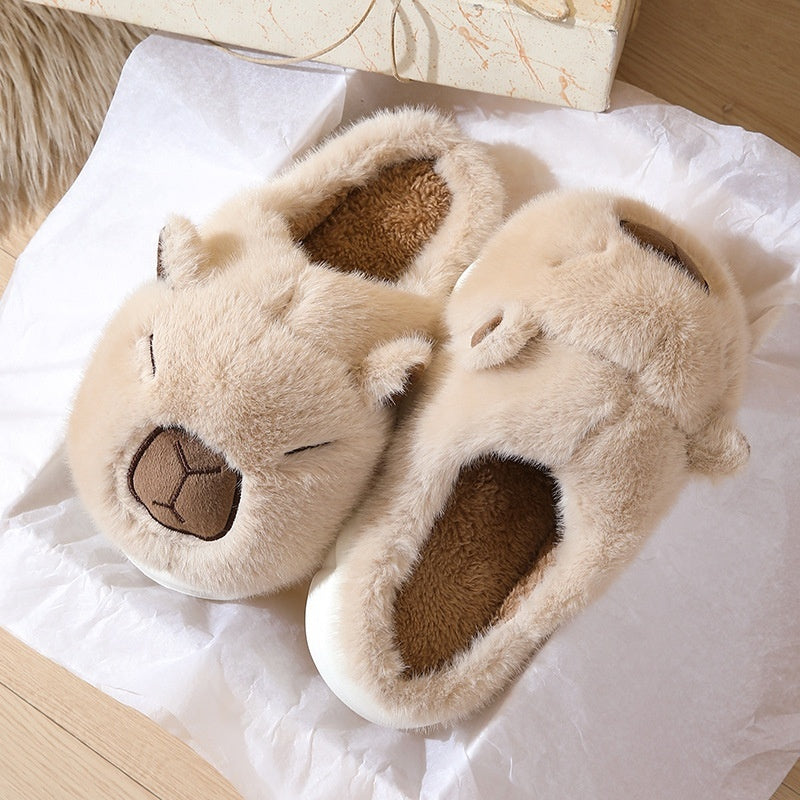 Family Of Three Plush Home Shoes Parent-child Winter Cute Capybara