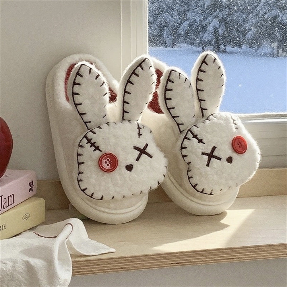 Women's Fashion Villain Rabbit Pirate Personality Cotton Slippers