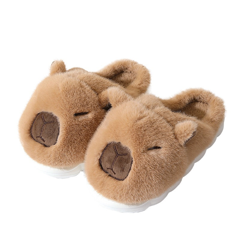 Family Of Three Plush Home Shoes Parent-child Winter Cute Capybara